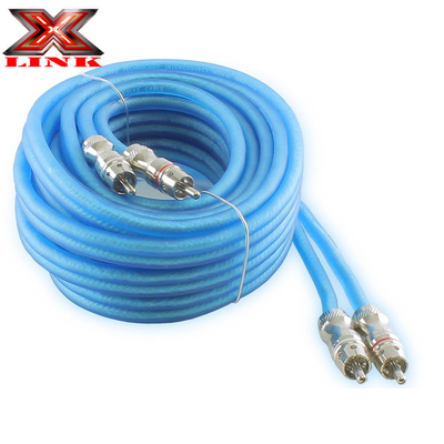 17ft 2 canais RCA Audio interconecta cabo conector de ouro cor e redução de ruído