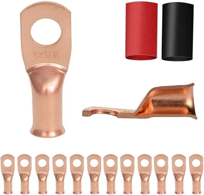 1/0 AWG Lugs de cobre enlatados Conectores de terminais de anel com redução de calor
