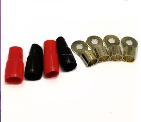 1/0 AWG Lugs de cobre enlatados Conectores de terminais de anel com redução de calor