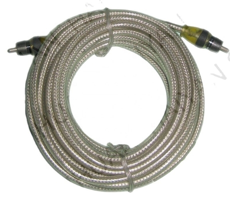 5.5mm Diâmetro externo PVC Jacketed Car Audio RCA Cable 2M-2M para desempenho de ponta