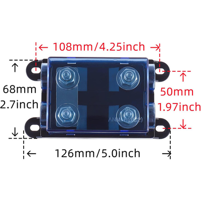 Capacidade de ruptura elevada Dual 2-Way AMG Mega Fuse Holder para Indústria Automóvel CSA aprovado