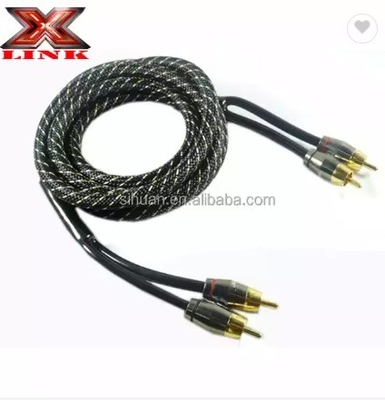 Audiophile Twisted Pair OFC Car Audio Interconnect RCA Cable 10m Com Jacket PVC macio