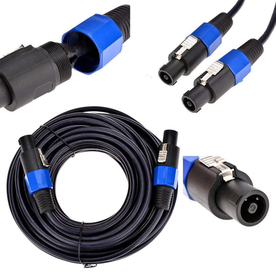 Twist Lock 2 Conductor Speaker Cable Professional 50FT comprimento para aplicações de áudio