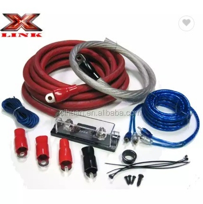 1128 Standard 4 Gauge OFC CCA Complete Amplifier Installation Wiring Amp Kit para áudio de carro