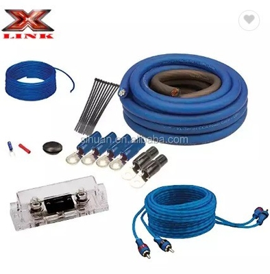 1128 Standard 4 Gauge OFC CCA Complete Amplifier Installation Wiring Amp Kit para áudio de carro
