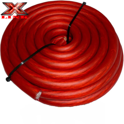 Cabo de alimentação de 2 GA AWG OFC CCA azul/preto translúcido para instalação de amplificador de áudio de automóvel