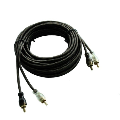 1 pés de prata OFC Cable de cobre duplo blindado Car Audio Cable Interconectado com PVC Jacket