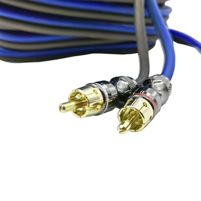 Homem para Homem 2 cabo RCA com Nylon trançado mangas expansíveis 9,5 mm de diâmetro exterior