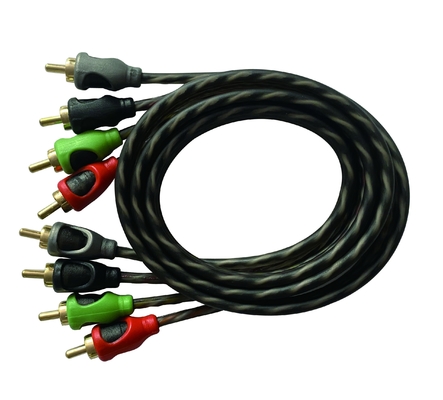 OFC 100% Copper Conductor 2 Channel RCA Audio Cable para conexão de áudio de carro e casa