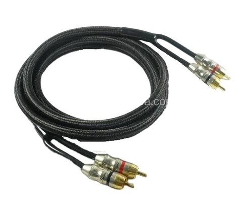 PVC Cable RCA de cobre sem oxigénio durável para interconexão de áudio de carro