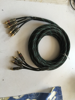 PVC Cable RCA de cobre sem oxigénio durável para interconexão de áudio de carro