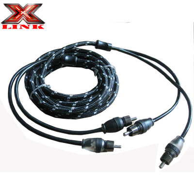 17ft 2 canais RCA Audio interconecta cabo conector de ouro cor e redução de ruído