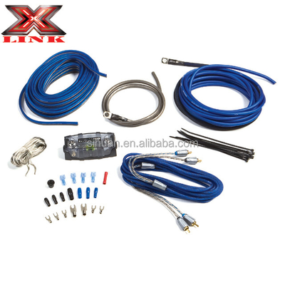 0 2 4 8 Gauge Sub Car Audio Amplifier Kit de fiação 1500 2500 3000 Watt com materiais