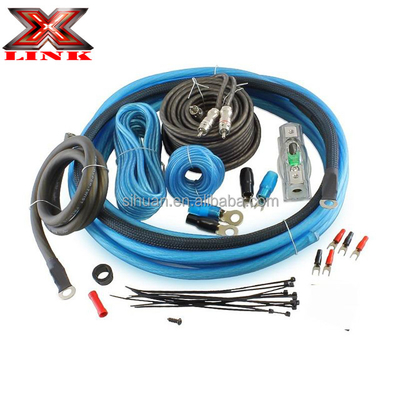 0 2 4 8 Gauge Sub Car Audio Amplifier Kit de fiação 1500 2500 3000 Watt com materiais