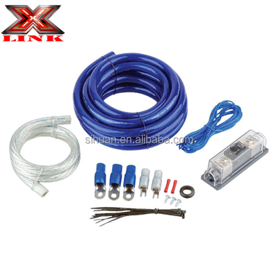 0 2 4 8 Gauge Sub Car Audio Amplifier Kit de fiação 1500 2500 3000 Watt com materiais