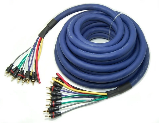 100% de cobre sem oxigénio Multi Channel Audio 10 RCA Power Medusa Cable para profissional