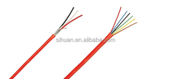 Cable de alarme de incêndio FPLR sólido em lata CCA 18 AWG 2/C 1000 Ft Red Copper Conductor Shielding