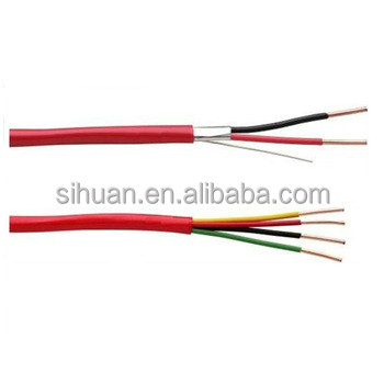 Cable de alarme de incêndio FPLR sólido em lata CCA 18 AWG 2/C 1000 Ft Red Copper Conductor Shielding