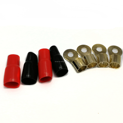 Conector de ouro par torcido 0 4 8 GA AWG OFC CCA Carro Auto Audio Amplificador Amp Instalação Kit de fiação para alto-falante de carro