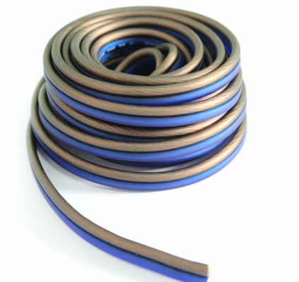 Flexível 12ga OFC Copper Audio Speaker Wire com Jacket PVC suave e conector de ouro
