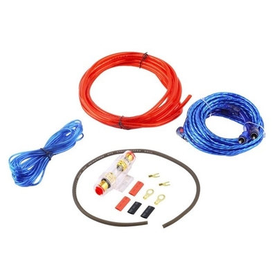 Cable de alimentação de ligação masculino-masculino 8 GA Kit de fiação de amplificador de carro com condutor de cobre nu e cabo CCA / OFC