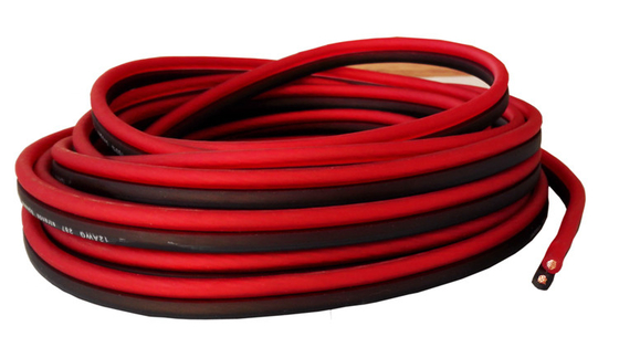 Flexível 12ga OFC Copper Audio Speaker Wire com Jacket PVC suave e conector de ouro