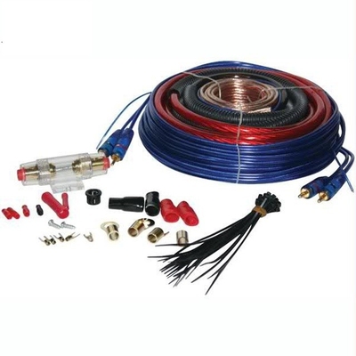 Cable de alimentação de ligação masculino-masculino 8 GA Kit de fiação de amplificador de carro com condutor de cobre nu e cabo CCA / OFC