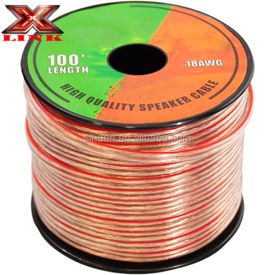 Graduação profissional 16 Gauge CCA OFC Speaker Wire com PVC Jacket em vermelho e preto