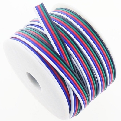 Cordão de extensão de fio flexível para fita de LED 1618 Gauge PVC Jacket RGBW RGB 3pin 4pin