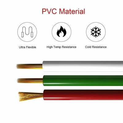 Cordão de extensão de fio flexível para fita de LED 1618 Gauge PVC Jacket RGBW RGB 3pin 4pin