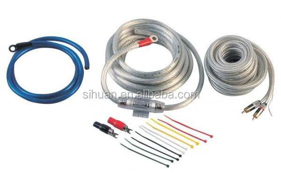 Kit de fiação do amplificador de veículos de 4 gauges com material de isolamento de PVC e condutor CCA ou OFC