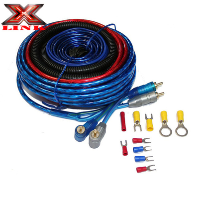 Kit de fiação do amplificador de veículos de 4 gauges com material de isolamento de PVC e condutor CCA ou OFC