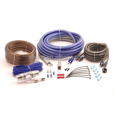 8 Gauge Car Amplifier Kit de cabo com material de cobre e diâmetro externo personalizado