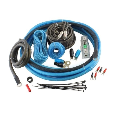 Kit de instalação de cabos de áudio feminino-feminino e fio 4GA RCA para amplificador de carro