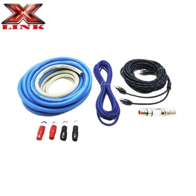 Kit de instalação de cabos de áudio feminino-feminino e fio 4GA RCA para amplificador de carro