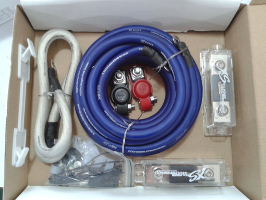 Kit de instalação de cabos de áudio feminino-feminino e fio 4GA RCA para amplificador de carro