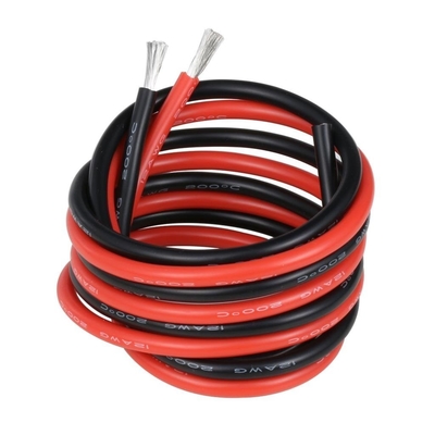 Alta temperatura 300 C Ultra flexível de borracha de silício macio revestido de fio de cobre para aplicações industriais pesadas