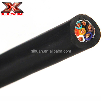 Industrial 7 Conductor Trailer Cable 10-12-14 AWG GPT Soft PVC Jacket Cabos codificados por cores