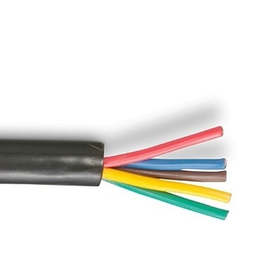 Industrial 7 Conductor Trailer Cable 10-12-14 AWG GPT Soft PVC Jacket Cabos codificados por cores