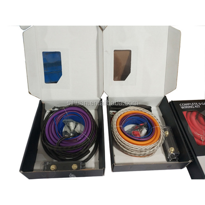 Kit de fiação do amplificador de áudio para automóveis com blindagem não blindada e diâmetro exterior opcional
