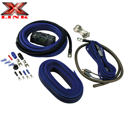 Kit de fiação do amplificador de áudio para automóveis com blindagem não blindada e diâmetro exterior opcional