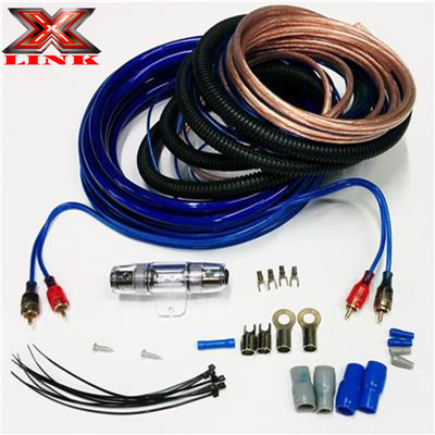 Kit de fiação do amplificador de áudio para automóveis com blindagem não blindada e diâmetro exterior opcional