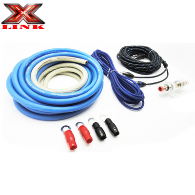 OFC Conductor 0 2 4 6 8 AWG Gauge GA Car Audio Cable Kit para sistema de alto-falantes