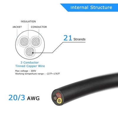14 Gauge 2 Condutores 4 Condutores Fio elétrico para iluminação de casa negra ou branca