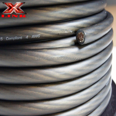 Cabo de alimentação de PVC suave 1/0 Awg para condutor de cobre de áudio de carro 0 Gauge Ofc
