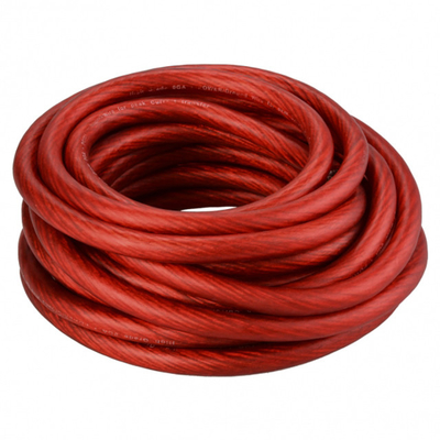 Flexível Translúcido Azul Vermelho 1/0 GA AWG fio de alimentação para instalação de amplificador de áudio de carro