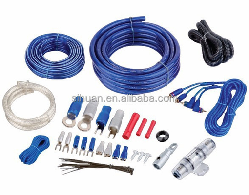 Kit de fiação do alto-falante do condutor de cobre de áudio de PVC, calibre 8