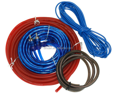 Cor do cabo personalizável e conectores RCA Kit de fiação de instalação do amplificador de carro CCA