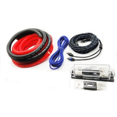 Kit de fios para veículos automóveis com cabo de áudio para veículos de 4 gauges isolado e condutor CCA ou OFC