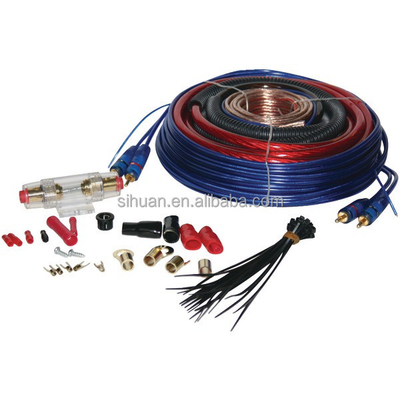 Kit de fiação do amplificador de carro de 4 gauges com compatibilidade de baixa tensão e isolamento de PVC